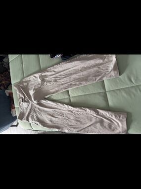 Wide-Leg Cream Pants for Women — Relaxed Silhouette Size 12